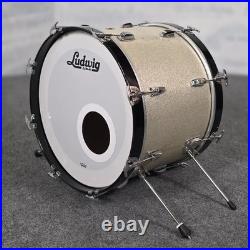 Used Vintage Ludwig 2pc Drum Set Silver Sparkle Good