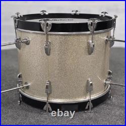 Used Vintage Ludwig 2pc Drum Set Silver Sparkle Good