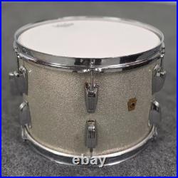 Used Vintage Ludwig 2pc Drum Set Silver Sparkle Good