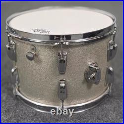Used Vintage Ludwig 2pc Drum Set Silver Sparkle Good