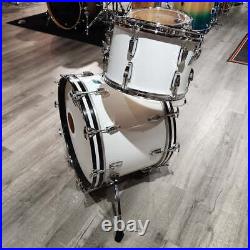 Used Vintage Ludwig 3pc Drum Set White Cortex Very Good-DCP