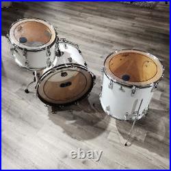 Used Vintage Ludwig 3pc Drum Set White Cortex Very Good-DCP