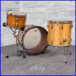 Used Vintage Ludwig/WFL 3pc Drum Set Refinished Natural Fair