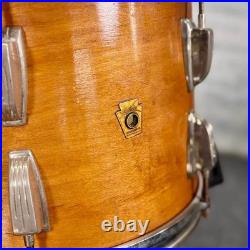 Used Vintage Ludwig/WFL 3pc Drum Set Refinished Natural Fair