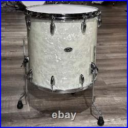 Used Vintage Slingerland 4pc Drum Set White Marine Pearl Fair-DCP