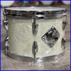 Used Vintage Slingerland 4pc Drum Set White Marine Pearl Fair-DCP