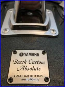 Used! YAMAHA Beech Custom Absolute Drum Set Black Sparkle Made in Japan