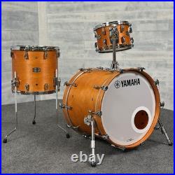 Used Yamaha Absolute Hybrid 3pc Drum Set 20/10/14 Vintage Natural Very Good
