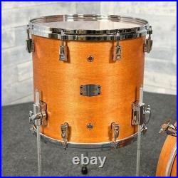 Used Yamaha Absolute Hybrid 3pc Drum Set 20/10/14 Vintage Natural Very Good