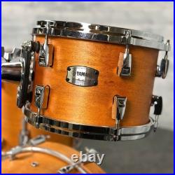 Used Yamaha Absolute Hybrid 3pc Drum Set 20/10/14 Vintage Natural Very Good