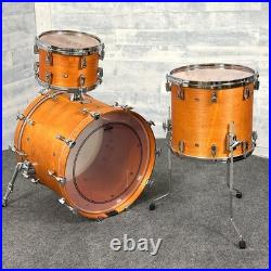 Used Yamaha Absolute Hybrid 3pc Drum Set 20/10/14 Vintage Natural Very Good