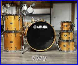 Used Yamaha Absolute Hybrid 6pc Drum Set Vintage Natural Very Good-DCP