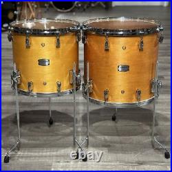 Used Yamaha Absolute Hybrid 6pc Drum Set Vintage Natural Very Good-DCP