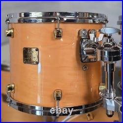 Used Yamaha Maple Custom Drum Set Natural Gloss withGold Hardware MIJ Very Good