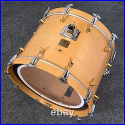 Used Yamaha Maple Custom Drum Set Natural Gloss withGold Hardware MIJ Very Good