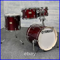 Used Yamaha Stage Custom Birch 4pc Jazz Drum Set Cranberry Red-DCP