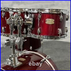 Used Yamaha Stage Custom Birch 4pc Jazz Drum Set Cranberry Red-DCP