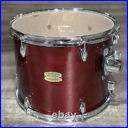 Used Yamaha Stage Custom Birch 8pc Double Bass Drum Set Cranberry Red-DCP