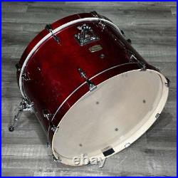 Used Yamaha Stage Custom Birch 8pc Double Bass Drum Set Cranberry Red-DCP