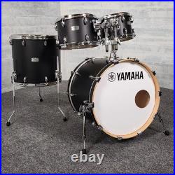 Used Yamaha Tour Custom 4pc Drum Set Licorice Satin Very Good