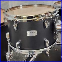 Used Yamaha Tour Custom 4pc Drum Set Licorice Satin Very Good