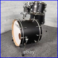 Used Yamaha Tour Custom 4pc Drum Set Licorice Satin Very Good