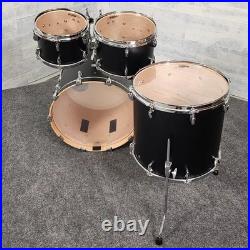 Used Yamaha Tour Custom 4pc Drum Set Licorice Satin Very Good