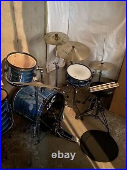 Used drum set with cymbals