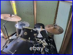 Used mapex 3 peice drumset with cymbols and sound pannels
