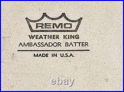 Used snare drum set piece REMO Weather King Ambassador Batter 14.5 diameter