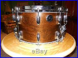 Vintage Gretsch Drum Set Snare Drum 1982 Era Model W 4155 Ebony Wood Finish