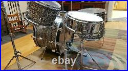 VINTAGE Slingerland 4 piece drum set Gray Agate pearl AMAZING CONDITION 1967-69