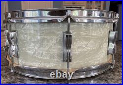 VNTG LUDWIG WFL 5.5 x 14 SNARE DRUM WMP TRANSITION KEYSTONE BADGE BUDDY RICH