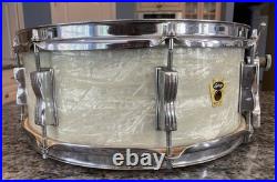 VNTG LUDWIG WFL 5.5 x 14 SNARE DRUM WMP TRANSITION KEYSTONE BADGE BUDDY RICH