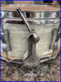 VNTG LUDWIG WFL 5.5 x 14 SNARE DRUM WMP TRANSITION KEYSTONE BADGE BUDDY RICH