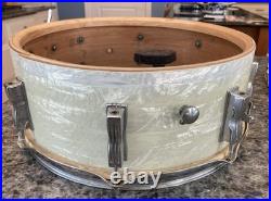 VNTG LUDWIG WFL 5.5 x 14 SNARE DRUM WMP TRANSITION KEYSTONE BADGE BUDDY RICH