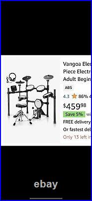 Vangoa 8 Piece Electric Drum Set VED-1 Used