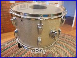 Vintage 1960's Ludwig Silver Sparkle 3 pc. Drum set