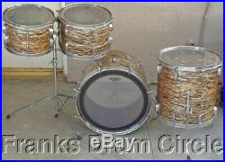 Vintage 1960's Pearl President Phenolic Fiberglass Shells 4pc Drum Set 60's