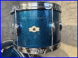 Vintage 1960s Camco Tuxedo Blue Sparkle Drum Set