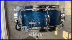 Vintage 1960s Camco Tuxedo Blue Sparkle Drum Set