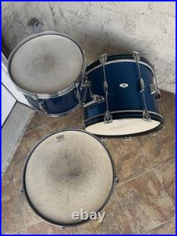 Vintage 1960s Camco Tuxedo Blue Sparkle Drum Set