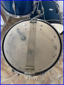 Vintage 1960s Camco Tuxedo Blue Sparkle Drum Set