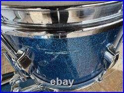 Vintage 1960s Camco Tuxedo Blue Sparkle Drum Set