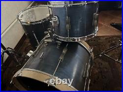 Vintage 1960s Ludwig Super Classic Drum Set in Blue 20, 14, 14, 12. Tom, Snare