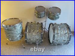 Vintage 1963 Slingerland Duet Drum Kit COB +Set-o-Matic Toms Holder Stand +L-arm