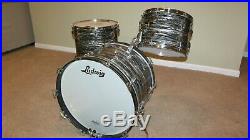 Vintage 1967 Ludwig Black Oyster Pearl Ringo drum set