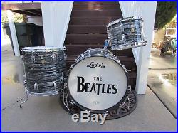 Vintage 1967 Ludwig'beatle' Super Classic Black Oyster Pearl Drumset