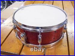 Vintage 1968 Pearl Sparkling Red Thunder King 4 pc. Drum Set 22,16,13 & 14 Japan