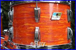 Vintage 1970 Ludwig Mod Orange Drum Set 13/16/22 Excellent